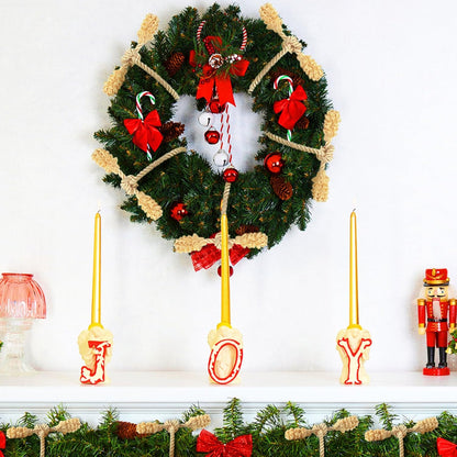 Shappy 24 Pieces Christmas Garland Banister Ties Christmas Decorative Reusable and Flexible Twist