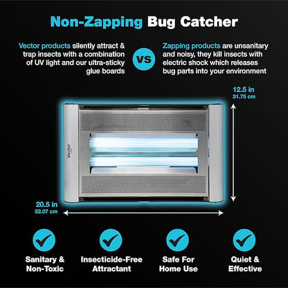 Catchmaster Vector Plasma Screened Light Trap, UV Light Fly Traps, Gnat Traps for House Indoor