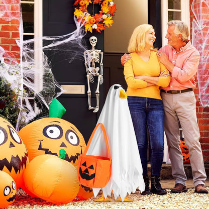 Halloween Porch Goose Outfit for 23'' Plastic Statue Lawn Porch Goose Clothes Halloween Goose