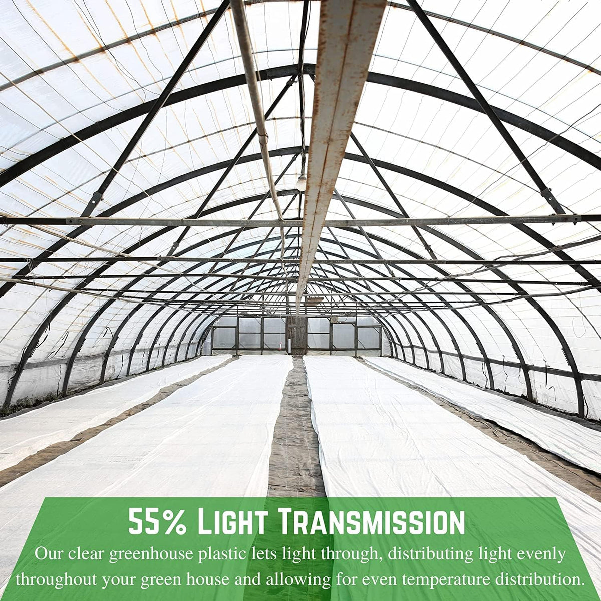 Farm Plastic Supply - White Greenhouse Plastic Sheeting - 6 mil - (32' x 40') - 4 Year UV Resistant