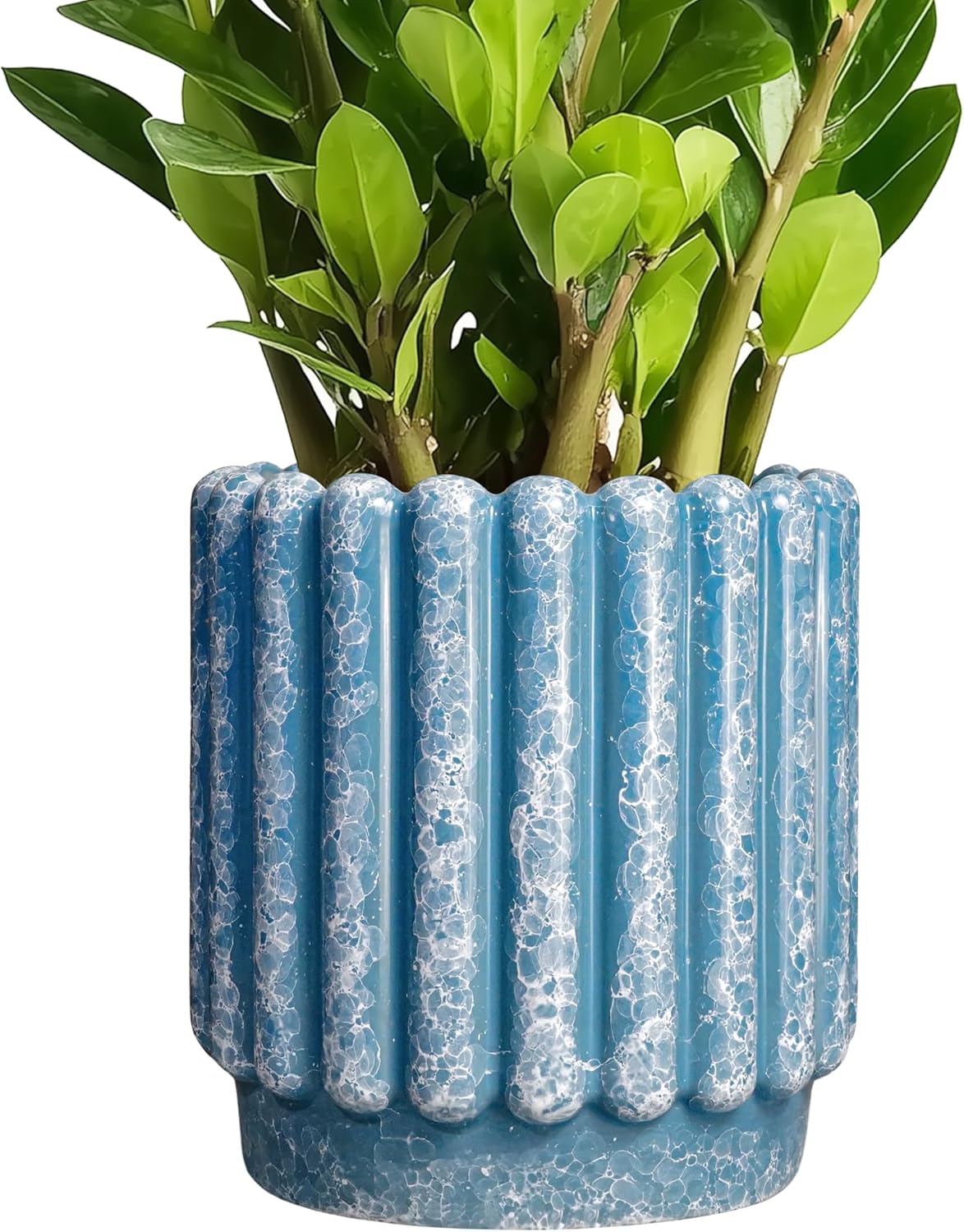 Ceramic Planter - 7.6 Inch Ceramic Plant Pots with Drainage Hole, Decorative Flower Pots for Indoor