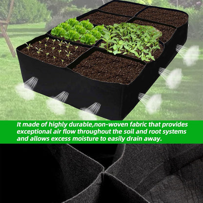 CJGQ 2 Pack Fabric Raised Garden Bed 6x3x1ft Garden Grow Bed Bags for Growing Herbs, Flowers and