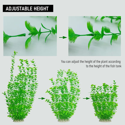 23.6 Inch Tall Aquarium Plants – Large Lifelike Artificial Fish Tank Decorations, Fish Tank Plants