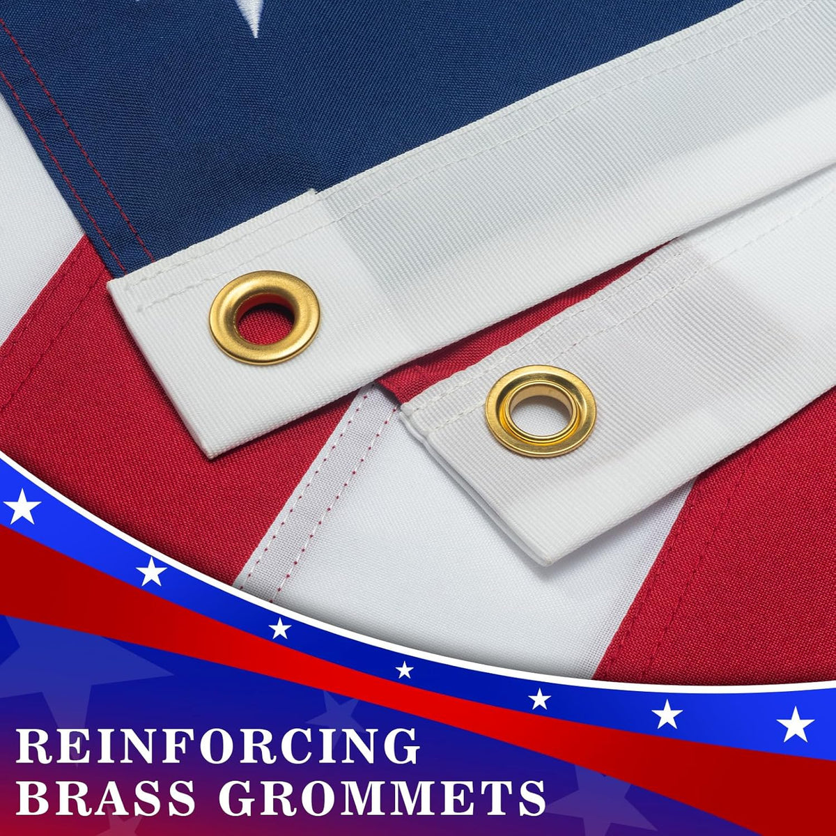 High Wind American Flag for Outdoor 20x30 Ft - Heavy Duty Allegiance US Flag with Embroidered