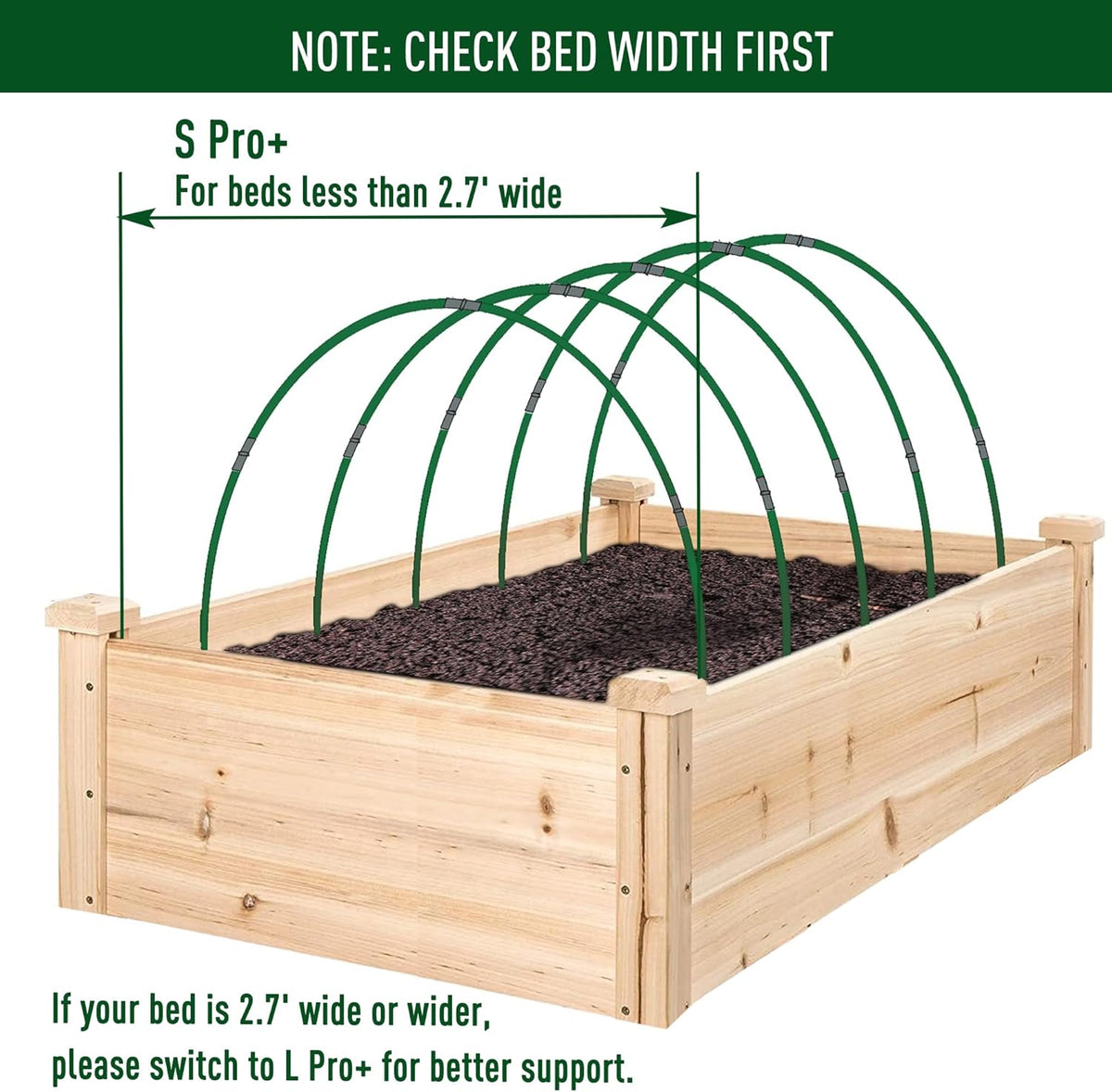 MAXPACE Greenhouse Hoops for DIY Grow Tunnels Less Than 2.7ft Wide, Rust-Free Fiberglass Support