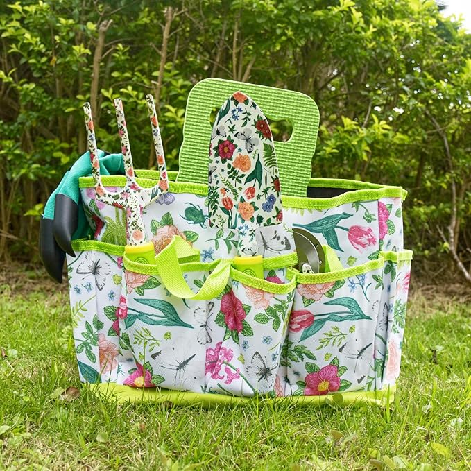 Garden Tool Set 9 Piece Heavy Duty Aluminum Gardening Hand Tools Kit Cute Gardening Supplies with