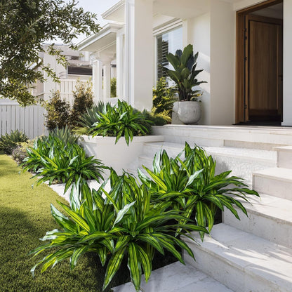 4 Pcs Artificial Greenery Stems Dracaena Faux Branches Artificial Plants Realistic Fake Dracaena