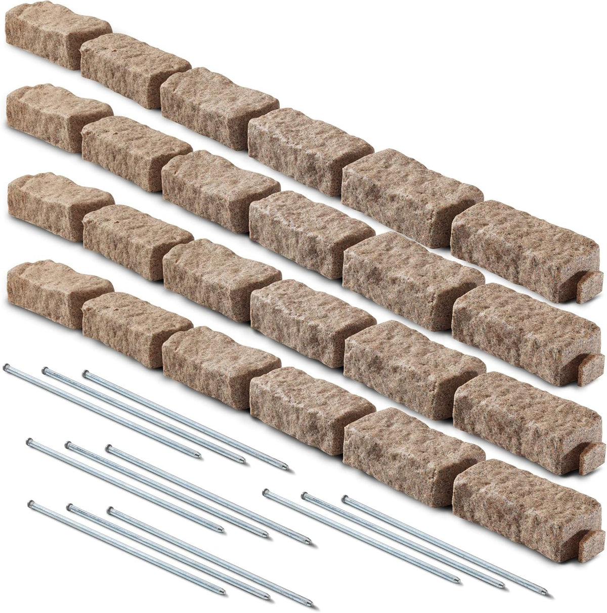 Beuta Landscape Edging | Garden Edging Border | Faux Stone Bricks for Lawn edging, Flower beds