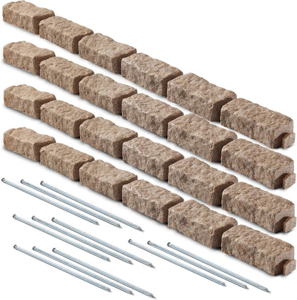 Beuta Landscape Edging | Garden Edging Border | Faux Stone Bricks for Lawn edging, Flower beds