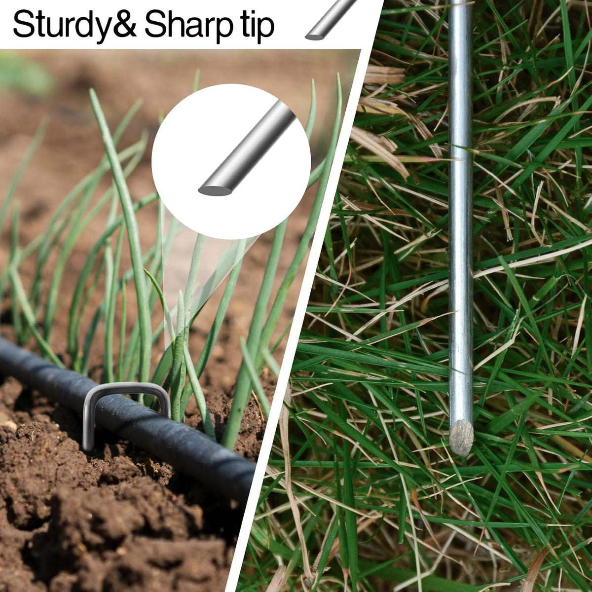 4 Inches Landscape Staples,Galvanized Garden Stakes Yard Stakes Garden Staples Prefect for Weed