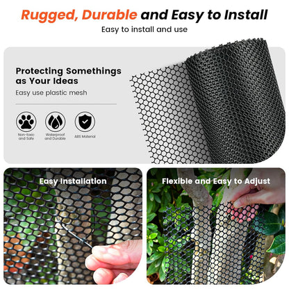 16IN x 50FT Plastic Chicken Wire Mesh, Chicken Wire for Floral Arrangements, Chicken Wire Mesh for