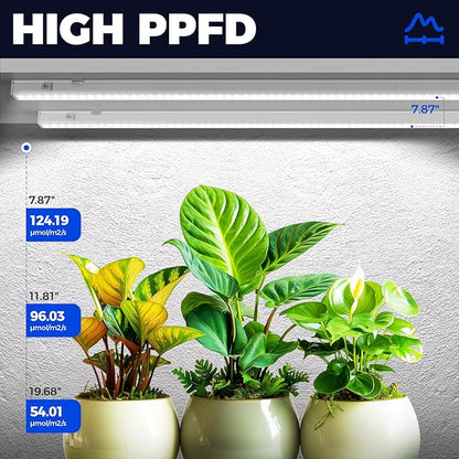 Barrina T5 Grow Lights for Indoor Plants, 3FT 128W (8 X 16W) Full Spectrum Grow Light with Separate
