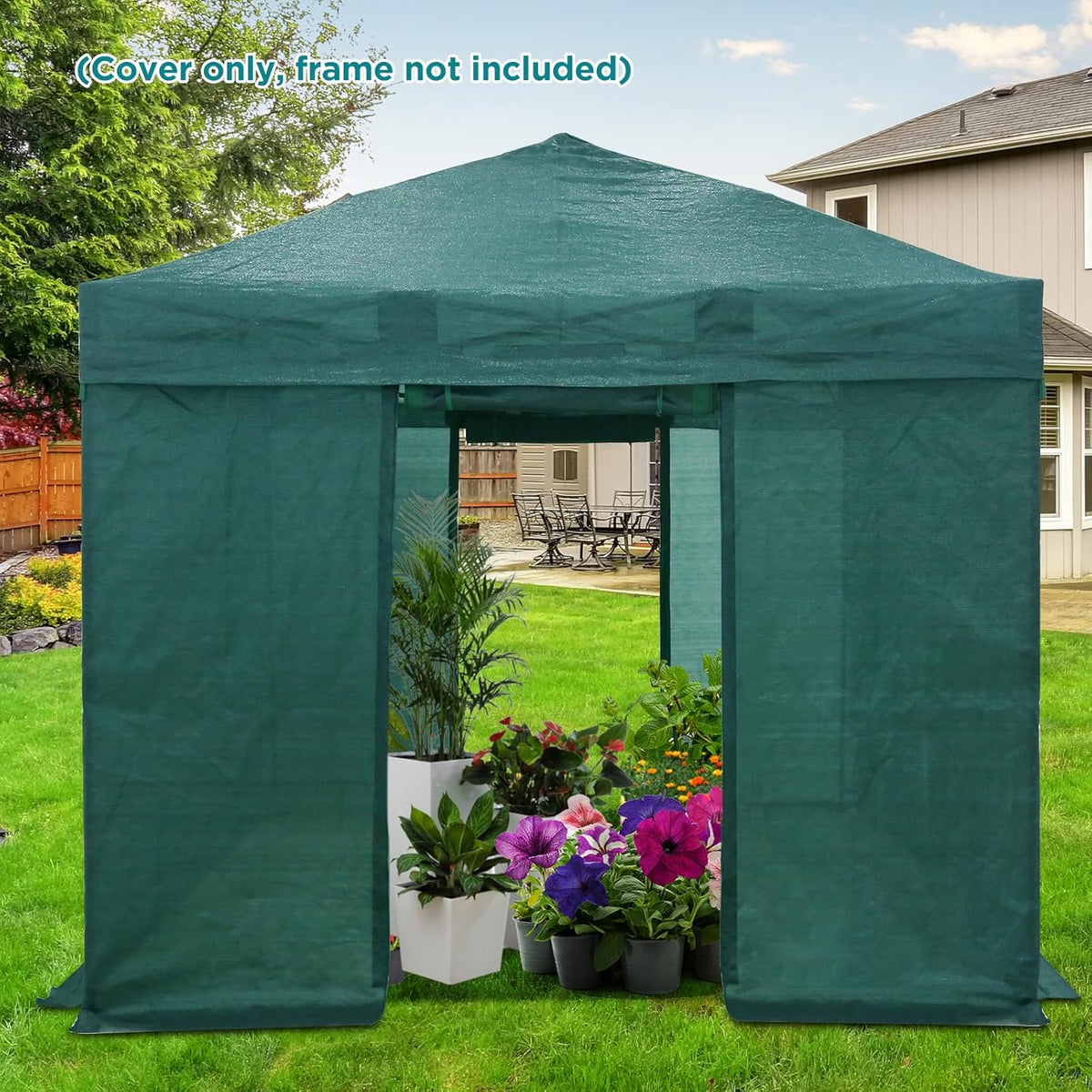 EAGLE PEAK Replacement Mesh Cover for 12x8 Portable Walk-in Pop up Greenhouse, Front and Rear