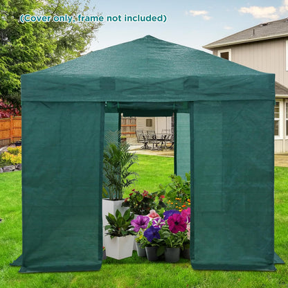 EAGLE PEAK Replacement Mesh Cover for 12x8 Portable Walk-in Pop up Greenhouse, Front and Rear