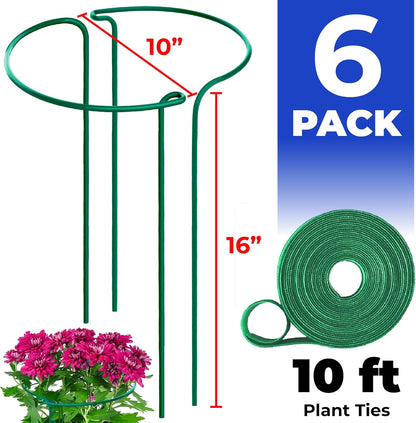 Tall Plant Support Stakes for Indoor and Outdoor - Peony Cages and Supports - Plant Cage Ring for