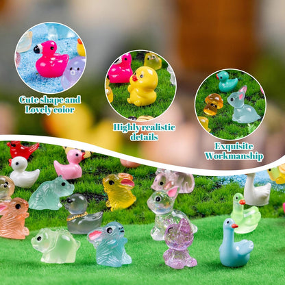 240 Pcs Mini Resin Animals Variety Tiny Animals Figures Miniature Little Small Animal Figurines