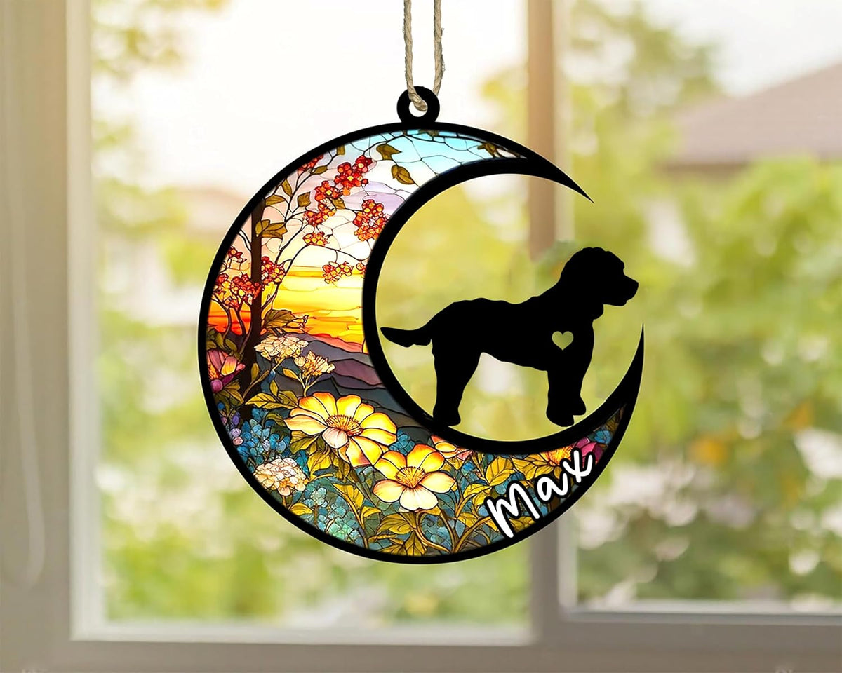 Personalized Dog Memorial, Custom Name Cockapoo Dog Christmas Ornament with Name, Custom Breeds