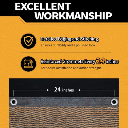 4x40Ft Garden Privacy Fence Screen, 180GSM Heavy Duty 90% Blockage Windbreak Mesh Tarp with