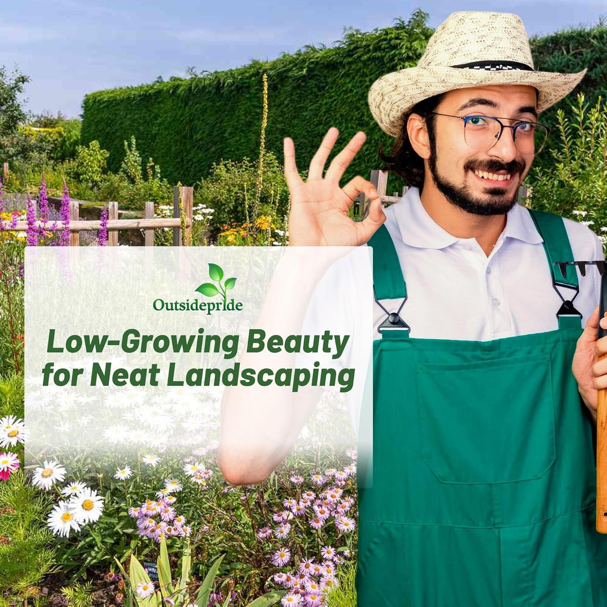 Outsidepride Low Growing Wildflower Seeds - 1/4 lb Dwarf, & Short, Diverse Perennial & Annual Wild
