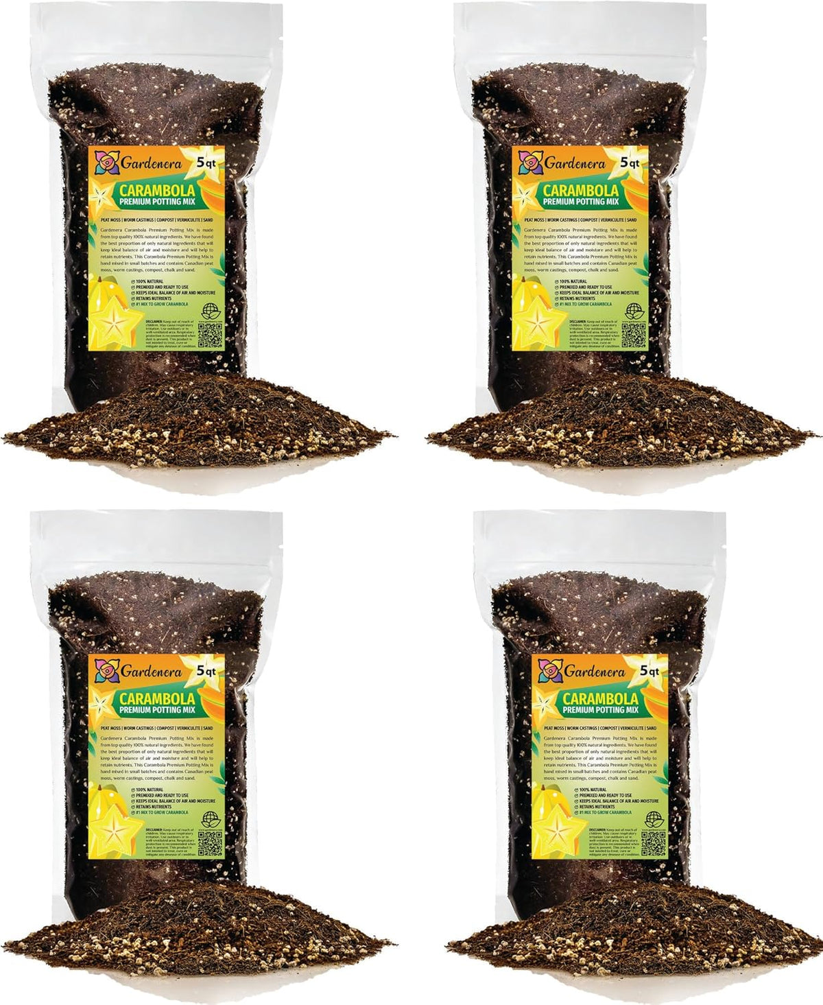 GARDENERA Premium Carambola Potting Soil Mix - Perfect Balance of Nutrients, Drainage, and Aeration