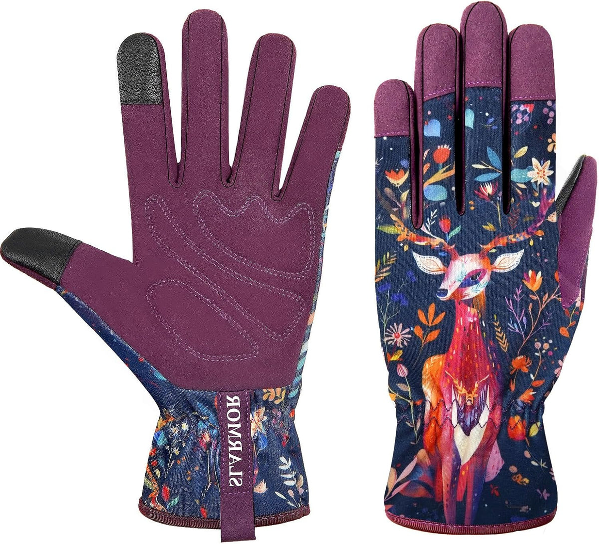 Leather-Gardening-Gloves for Women,Thorn-Proof Work-Gloves for Weeding,Digging,Planting,Pruning