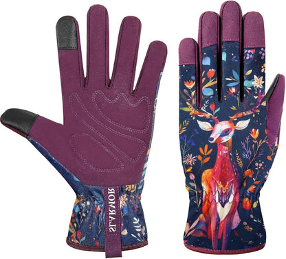 Leather-Gardening-Gloves for Women,Thorn-Proof Work-Gloves for Weeding,Digging,Planting,Pruning