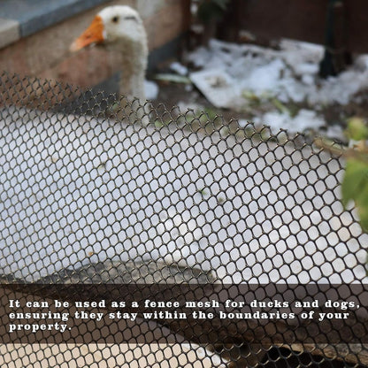 32.8 FT x 15.7 in Roll Mesh Fence, Versatile Black Plastic Fencing & Netting, Cuttable Animal Wire