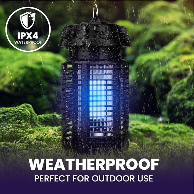 LiBa Electric Bug Zapper, Outdoor & Indoor Insect Killer with Switch – 4000V Powerful Grid, 20W
