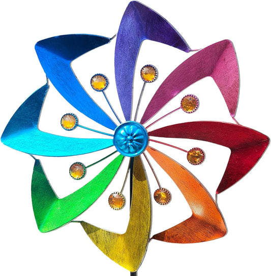 Wind Spinners Outdoor, 10 inch Wind Sculptures & Spinners, Metal Kinetic Wind Spinner, Decorative
