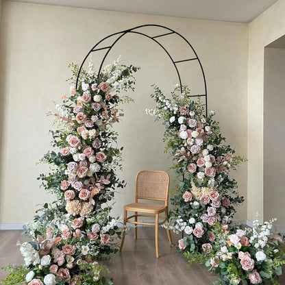 Iron Pergola Arbor Practical, 7.9 Feet High x 4.6 Feet Wide, Assemble Easily for Various Climbing