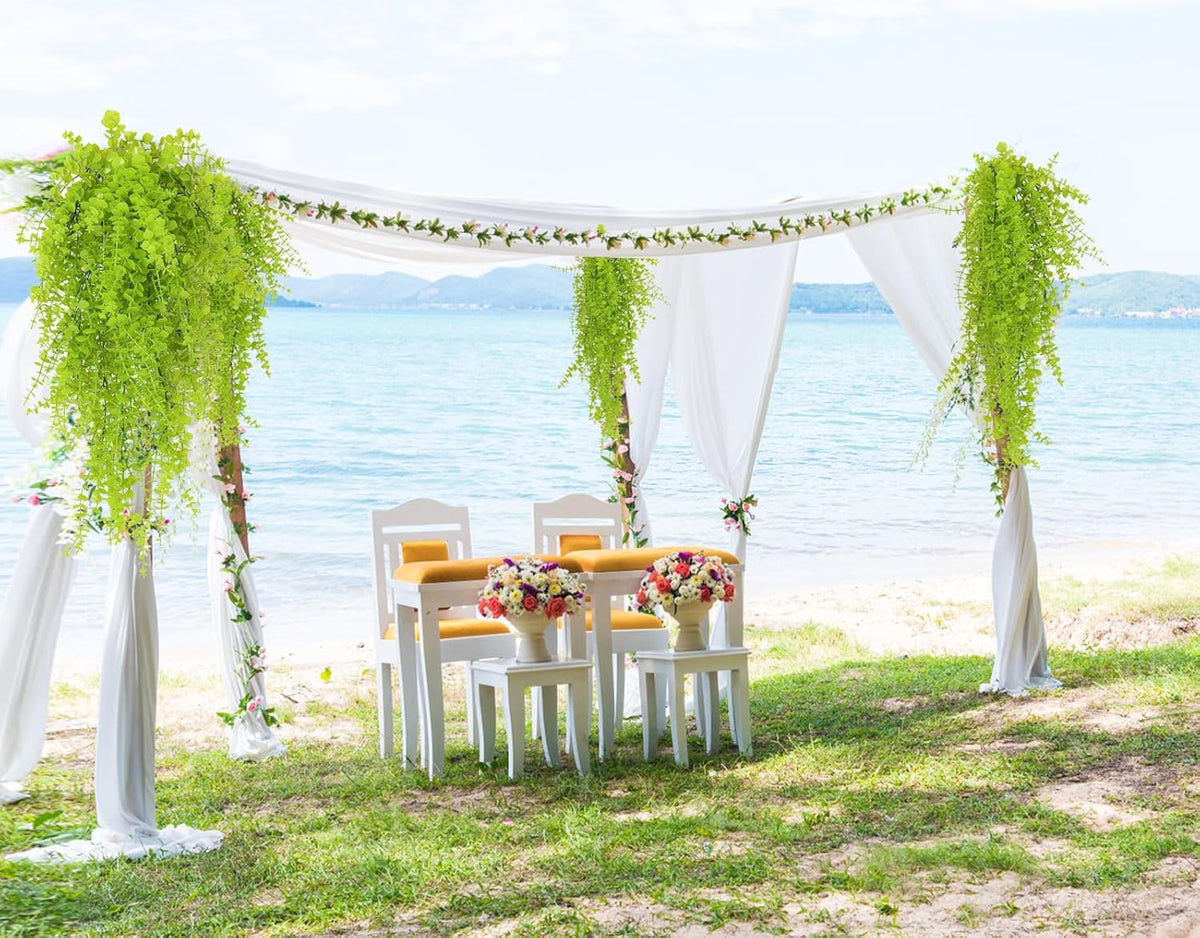 Fake Hanging Plants Faux Vine Leaves Artificial Green Eucalyptus Plants Fake Hanging Eucalyptus