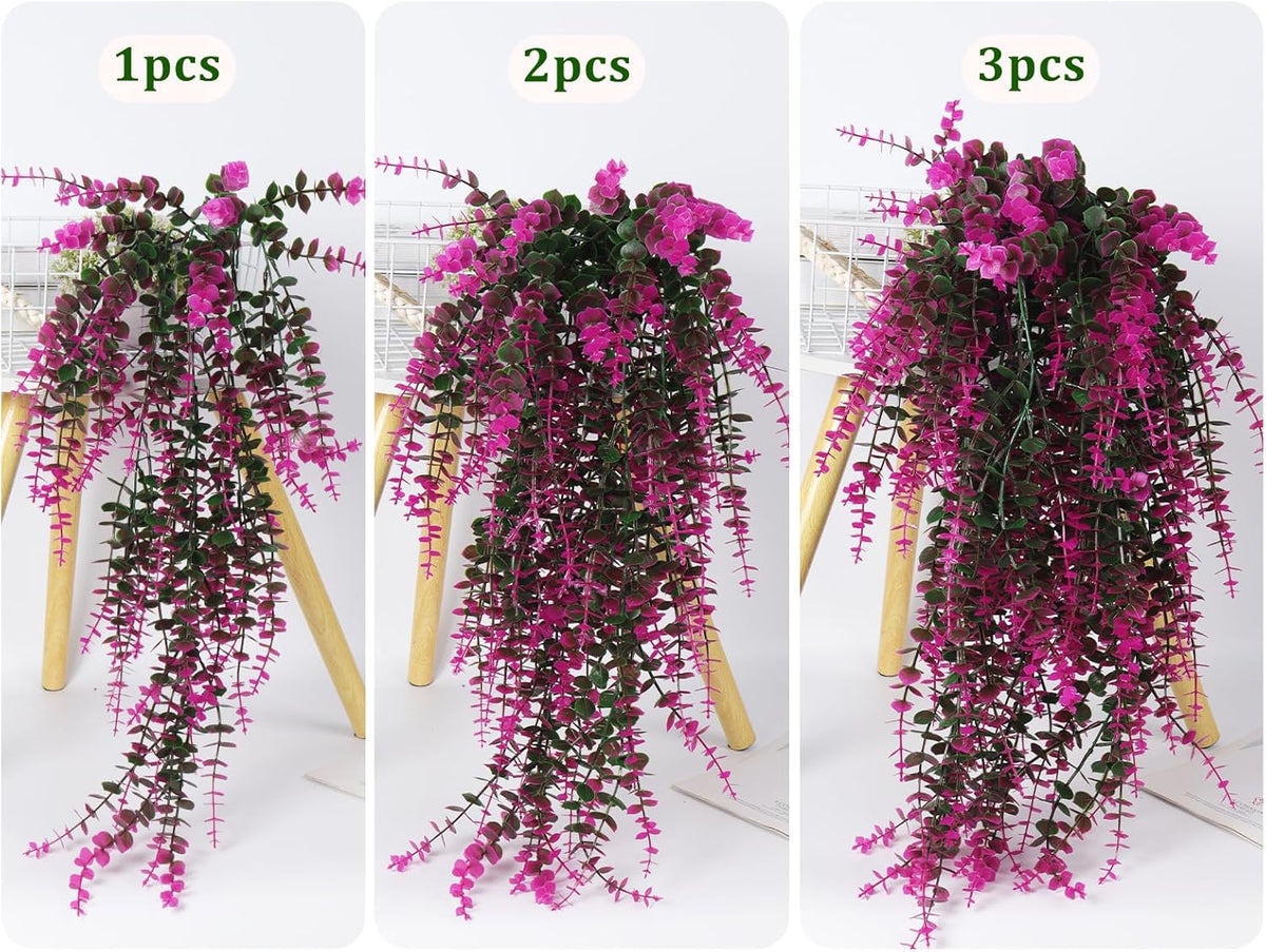 Fake Monkey Plants Hanging Eucalyptus Vines Fake Vines Faux Hanging Plants for Outdoor Garden Yard