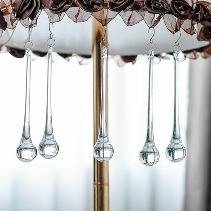 H&D 10pcs 5.9inch Large Suncatcher Crystal Raindrop Chandelier Prisms Hanging Drops Pendants Sun