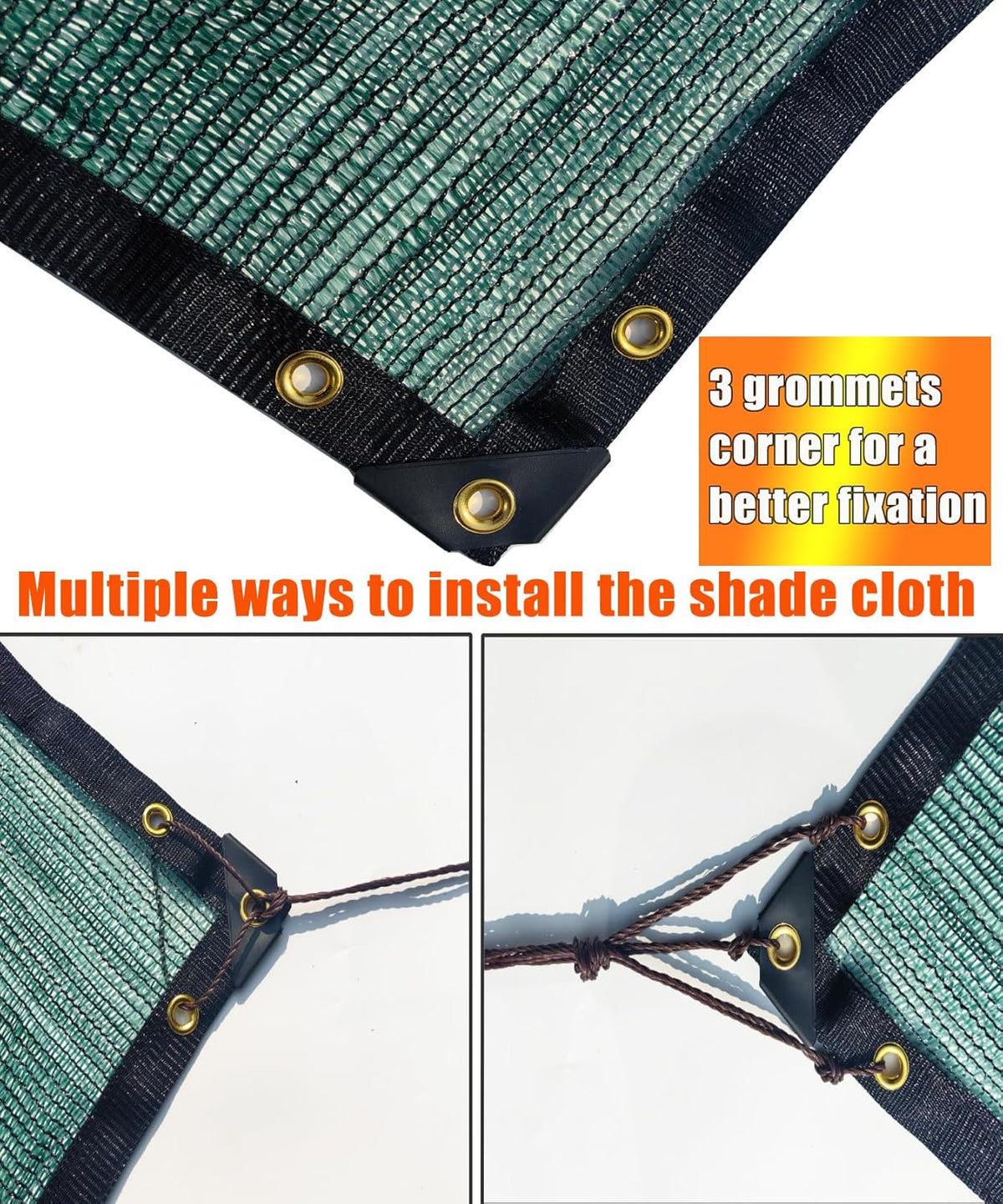 e.share 40% Shade Cloth for Garden, 12 Ft X 24 Ft Sun Shades Outdoor Patio with Grommets for Plant