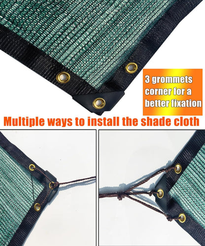 e.share 40% Shade Cloth for Garden, 12 Ft X 24 Ft Sun Shades Outdoor Patio with Grommets for Plant