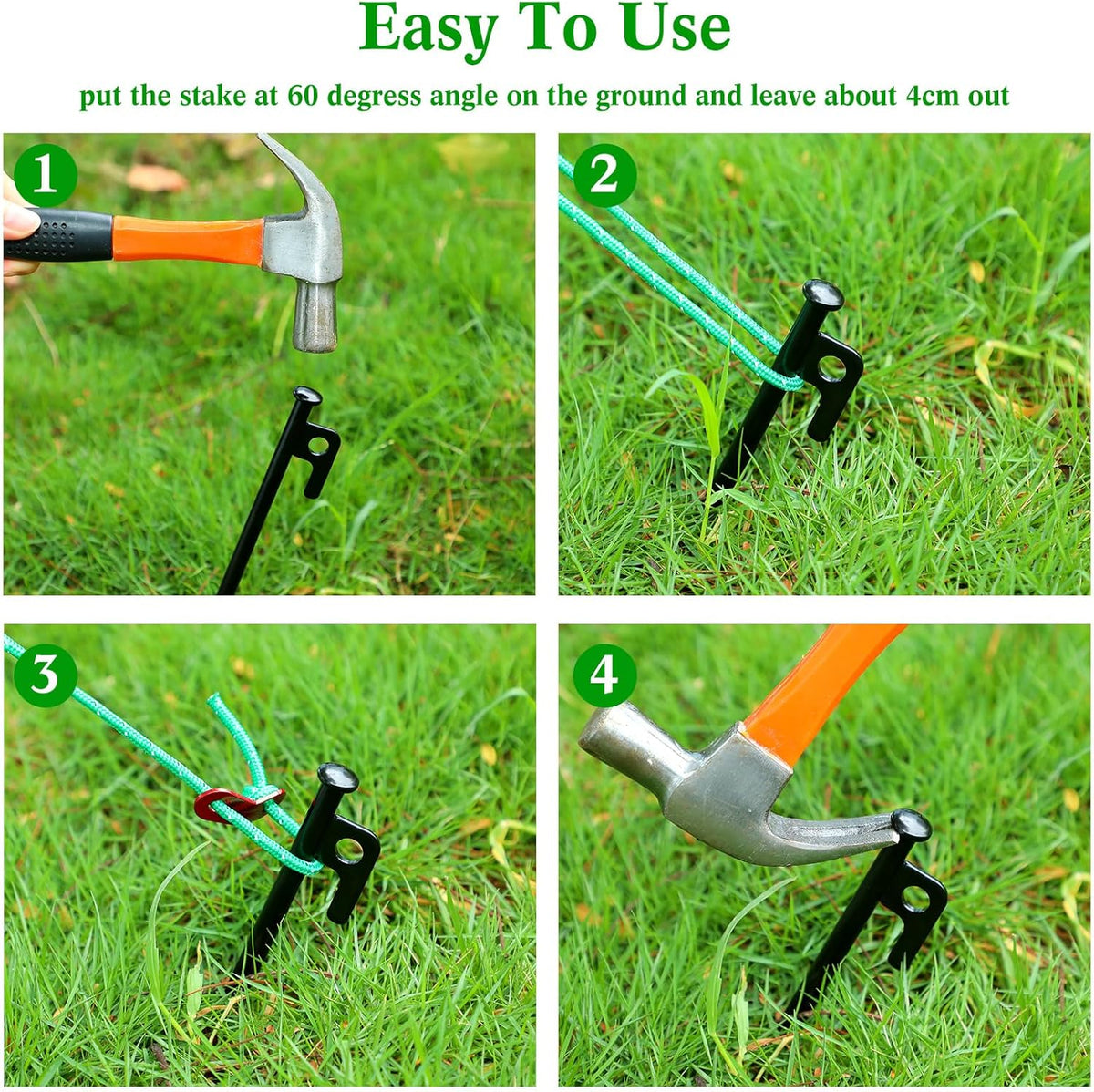 Sintuff 36 Pcs Heavy Duty Tree Stake Kits Stake and Support for Young Leaning Tree Anchor