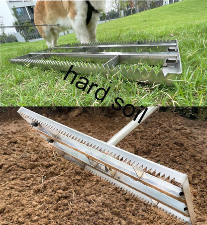 2025 Updated Lawn Leveling Rake, Lawn Leveler Tool with Double-Sided Design,70'' Adjuatble