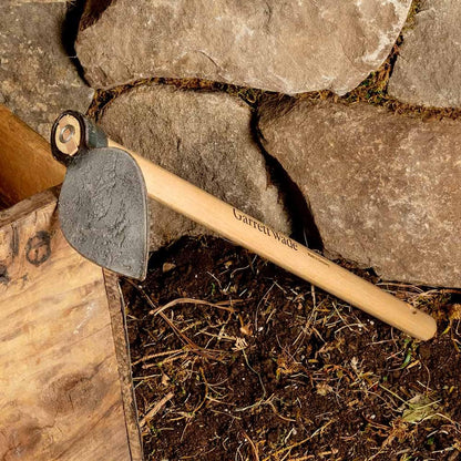 Kings County Tools Leaf-Shaped Hoe for Furrowing, Digging, Aeration, and Weeding | Solid Steel Head