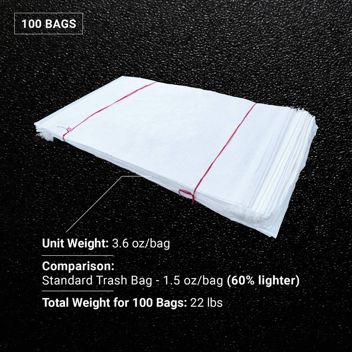 Sandbaggy Large Sandbags - Size: 25" x 40" - Thick Heavy Duty Contractor Bags, Heavy Duty Garbage