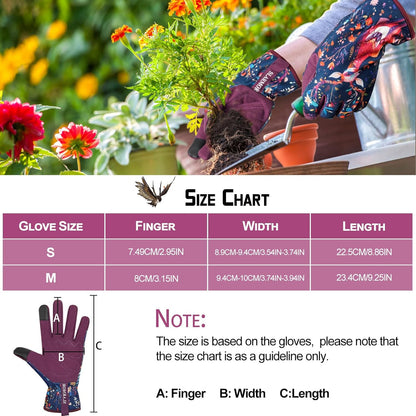 Leather-Gardening-Gloves for Women,Thorn-Proof Work-Gloves for Weeding,Digging,Planting,Pruning