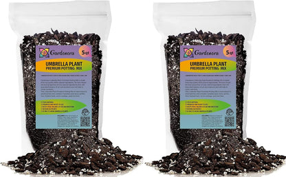 Gardenera Umbrella Plant Premium Potting Mix - 10 Quart - Nourish Your Plants with Nature's Finest