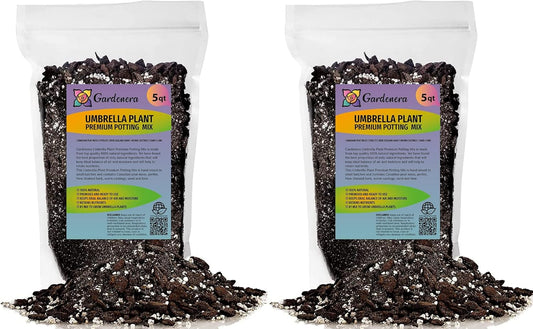 Gardenera Umbrella Plant Premium Potting Mix - 10 Quart - Nourish Your Plants with Nature's Finest