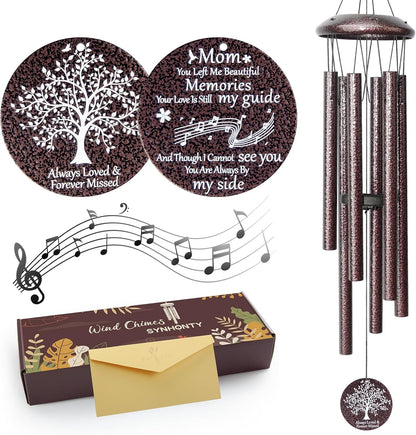 Memorial Gifts for Loss of Mom, 25'' Memorial Wind Chimes for Loss of Mother, Sympathy Gifts for