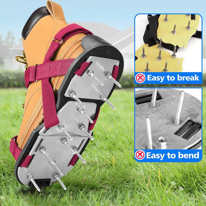 Lawn Aerator Shoes for Grass - Pre-Assembled Grass Aerator Shoes for Lawn - Soil Yard Aerator Tool