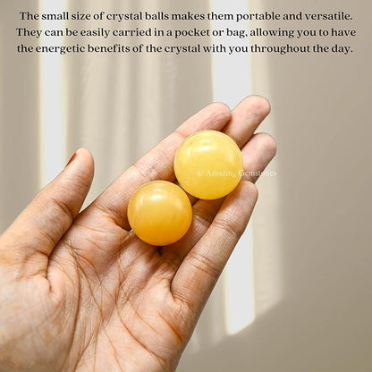 Amazing Gemstone Yellow Aventurine Crystal Ball - 1 Inches Crystal Sphere Meditation Balls for