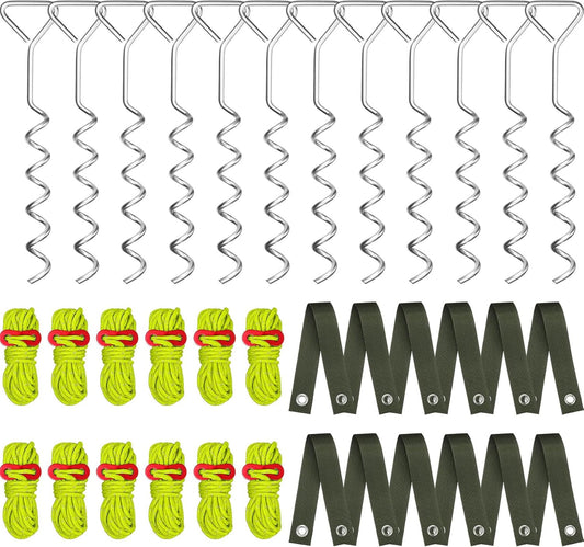 Sintuff 12 Set Tree Stakes and Supports Kit for Anti Hurricane Leaning Trees Straightening Heavy