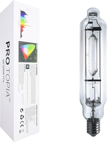 1000 Watt Vegetative Metal Halide Lamp MH Grow Light Bulb Lamp, MH 1000W E39, High PAR Enhanced