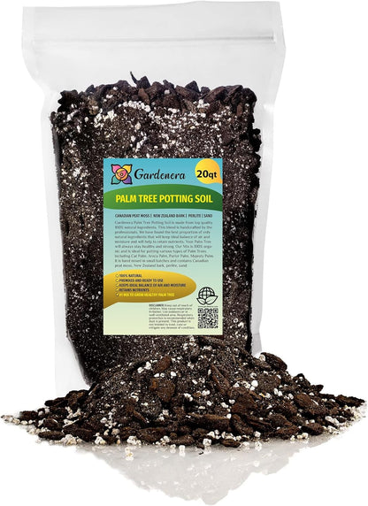 GARDENERA Palm Tree Potting Mix - The Ultimate Soil for Strong and Healthy Palms - Top Choice for
