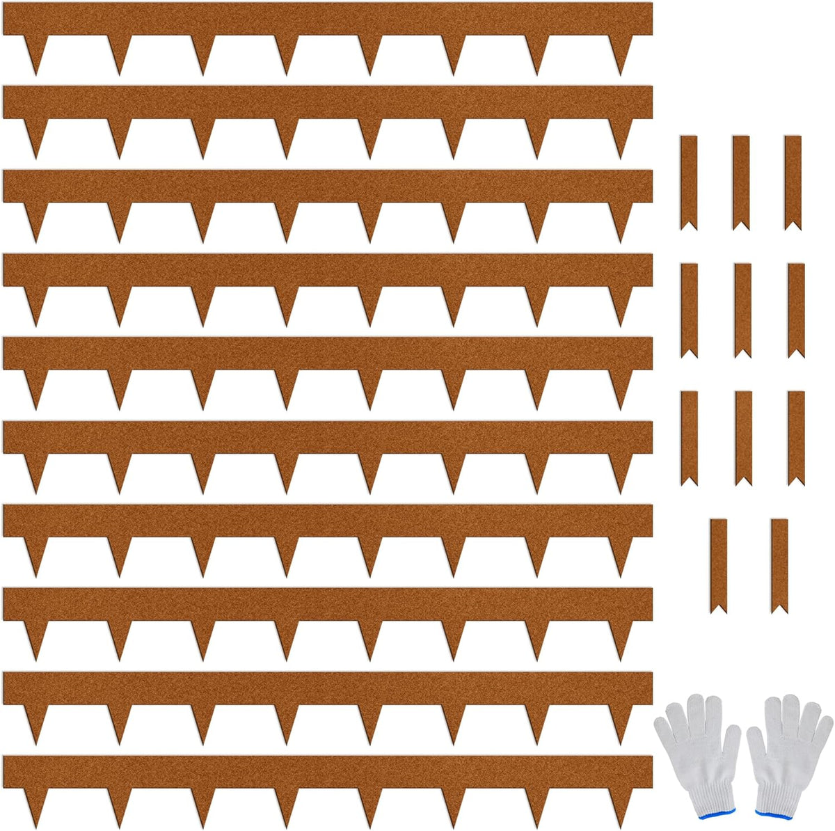 Worth Garden 33ft. Galvanized Steel Landscape Edging - 10-Pack 40" Metal Edging for Landscaping