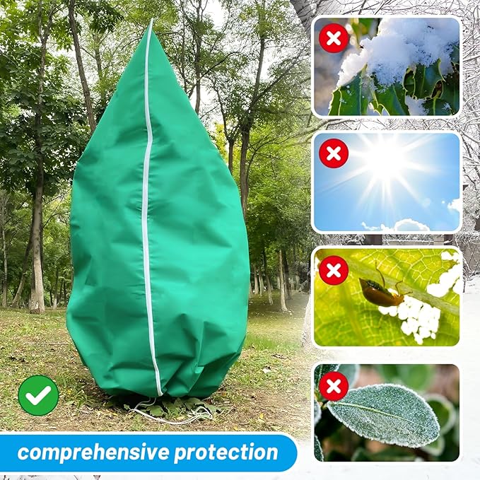 4 Pack Plant Covers Freeze Protection(71" x 47.3"),2.82 oz/sq yd Non-Woven Fabric,Frost Covers with